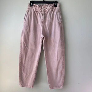 Zara‎ Womens High-Waist Pink Jeans Size 6 Cotton